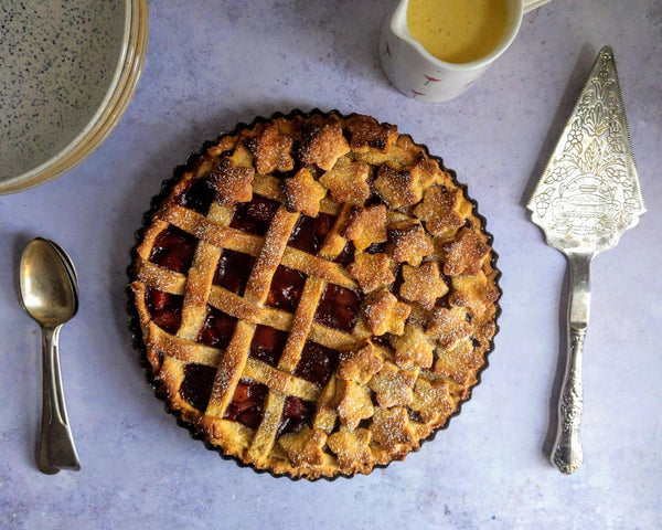 Plum, Almond &amp; Cardamom Tart | Recipe | Silverwood Bakeware