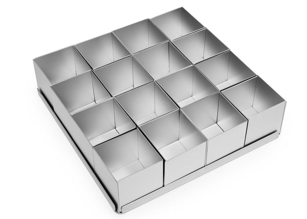 16 Piece inch Square Multi Mini Set Silverwood Bakeware