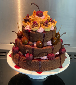 Chocolate Cherry Celebration Cake by Magz Guy