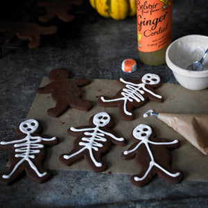 halloween skeleton gingerbread cookies and biscuits