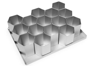 Silverwood bakeware  15 Piece 2 1/2 inch Hexagon Multi Mini Set